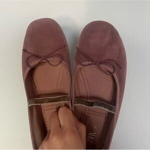 Zara suede ballet flats size 35